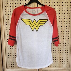 DC Comics Originals Wonder Woman Burnout Raglan‎ Sleeve T-Shirt Size S